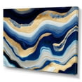 thumbnail image 1 of Designart Vibrant Blue And Gold Flow Art IV Canvas Wall Art, 1 of 5