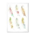 thumbnail image 1 of Designart 'Vibrant Boho Art Feather In Rustic Bright Colors' Bohemian & Eclectic Framed Art Print, 1 of 4