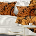 thumbnail image 1 of Designart Vibrant Brown Fractal Flower Pattern - Abstract Throw Pillow - 12x20, 1 of 1