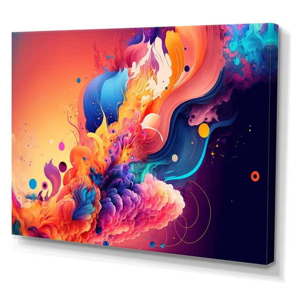 Designart Vibrant Color Explosion II Canvas Wall Art