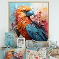 thumbnail image 1 of Designart "Vibrant Encounters With Colorful Parrots" Parrot Floater Framed Canvas Prints, 1 of 5