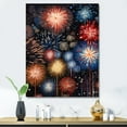 thumbnail image 1 of Designart "Vibrant Fireworks Show I" Fireworks Canvas Wall Art, 1 of 7