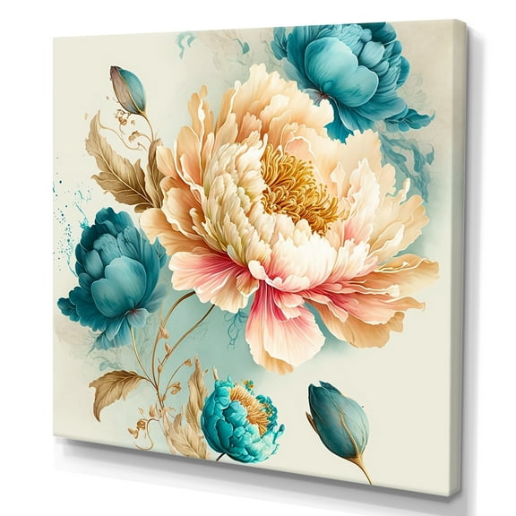 Designart Vibrant Floral Bunch IV Canvas Wall Art