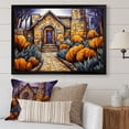 thumbnail image 1 of Designart "Vibrant Gateway to Yellow Cottage Garden II" Landscapes Framed Wall Art Decor - Coastal Orange Landscape Cottage Entryway Framed Wall Art Print, 1 of 6