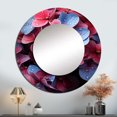 thumbnail image 1 of Designart "Vibrant Harmony with Neon Pink Hydrangea I" Hydrangea Pink Large Round Mirror - Round Bedroom Mirror Wall Decor - Traditional Round Printed Mirror - 23" x 23", 1 of 6