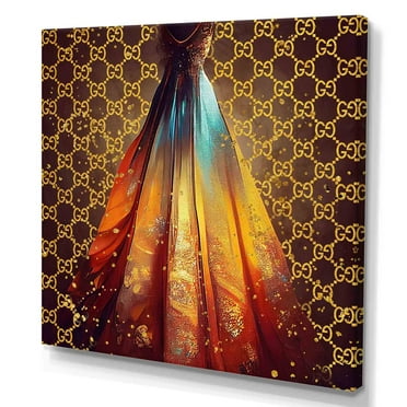 Designart Vibrant High End Ball Gown I Canvas Wall Art