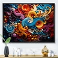 thumbnail image 1 of Designart "Vibrant Illusions Opt Art painting I" Modern Floater Framed Canvas Wall Art, 1 of 7