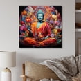 thumbnail image 1 of Designart "Vibrant Indian Buddhist Spirit" Spiritual Wall Art - Global Pink Buddhism Entryway Wall Art, 1 of 6