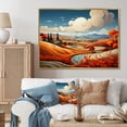 thumbnail image 1 of Designart "Vibrant Mediterranean Scenery II" Cubism Floater Framed Canvas Prints, 1 of 5