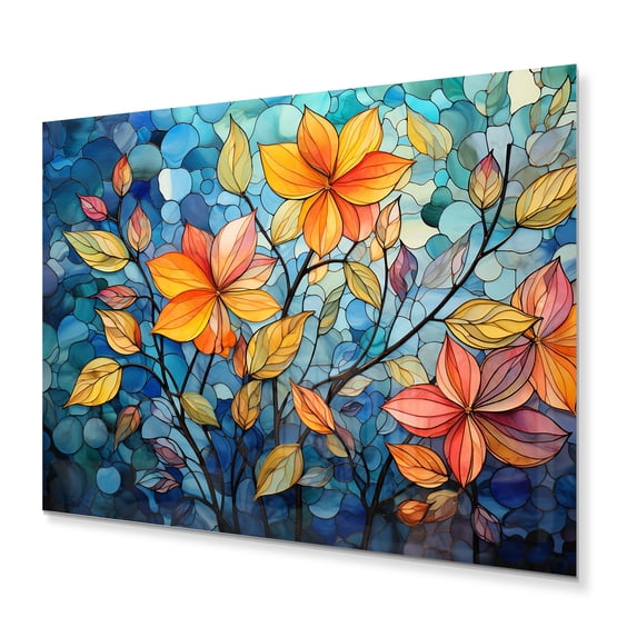 Designart "Vibrant Montage I" Abstract Collages Metal Art Print
