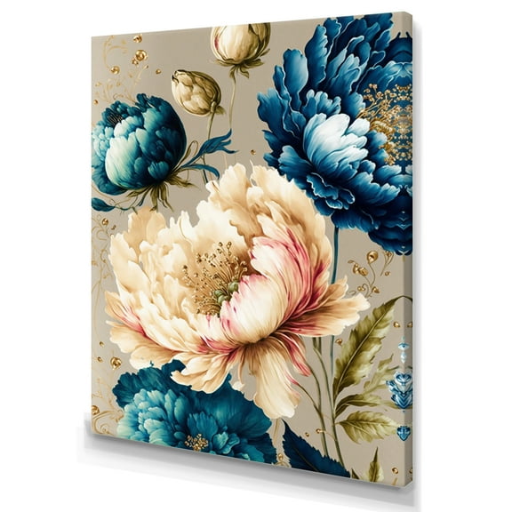 Designart Vibrant Multi-Color Floral Bunch I Canvas Wall Art