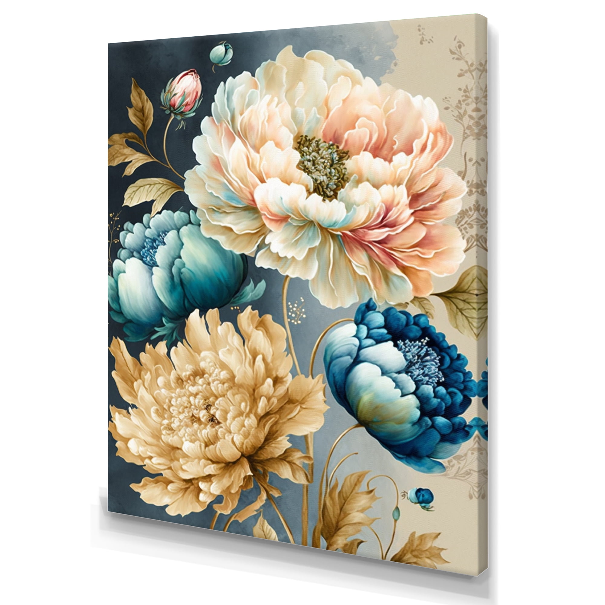 Designart Vibrant Multi-Color Floral Bunch IV Canvas Wall Art
