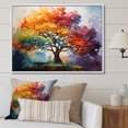 thumbnail image 1 of Designart "Vibrant Multicolor Redwood Tree" Tree Redwood Floater Framed Wall Art Prints, 1 of 1