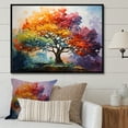 thumbnail image 1 of Designart "Vibrant Multicolor Redwood Tree" Tree Redwood Floater Framed Wall Art Prints, 1 of 1