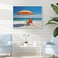 thumbnail image 1 of Designart "Vibrant Orange Beach Chairs II" Nautical & Beach Floater Framed Wall Art Print, 1 of 7