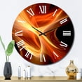 thumbnail image 1 of Designart "Vibrant Orange Warm Fractal Design V III" Fractals Oversized Wall Clock, 1 of 5