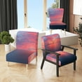 thumbnail image 1 of Designart "Vibrant Panoramic Tropical Seascape Sunset VII" Upholstered Nautical & Coastal Accent Chair and Arm Chair, 1 of 5