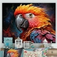 thumbnail image 1 of Designart "Vibrant Paradox Of Yellow And Orange Parrots" Parrot Wall Decor, 1 of 7