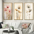 thumbnail image 1 of Designart "Vibrant Poppies in Coral Shades II" Floral Framed Wall Art Set Of 3 - Coral Floral Frame Canvas Set For Living Room Decor, 1 of 7