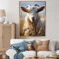 thumbnail image 1 of Designart "Vibrant Portrait of a Goat I" Animals Floater Framed Canvas Art Print, 1 of 7