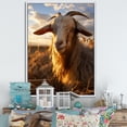thumbnail image 1 of Designart "Vibrant Portrait of a Goat II" Animals Floater Framed Wall Decor, 1 of 7
