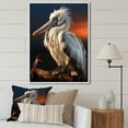 thumbnail image 1 of Designart "Vibrant Portrait of a Grey Pelican II" Animals Floater Framed Canvas Art Print, 1 of 7