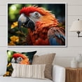 thumbnail image 1 of Designart "Vibrant Portrait of a Parrot III" Animals Floater Framed Canvas Art Print, 1 of 7