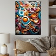 thumbnail image 1 of Designart "Vibrant Rhapsody Opt Art painting I" Abstract Wall Art Living Room, 1 of 5