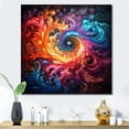 thumbnail image 1 of Designart "Vibrant Rotation II" Abstract Spirals Canvas Print, 1 of 5