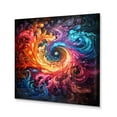 thumbnail image 1 of Designart "Vibrant Rotation II" Abstract Spirals Metal Wall Art Prints, 1 of 1