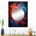 thumbnail image 1 of Designart "Vibrant Rotation II" Abstract Spirals Mirror Wall Decor - Modern Multi-Color Abstract Large Mirror For Wall Art Decor - 32" x 24" Inch, 1 of 5