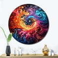 thumbnail image 1 of Designart "Vibrant Rotation II" Abstract Spirals Oversized Wall Clock, 1 of 5