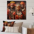 thumbnail image 1 of Designart "Vibrant Samburu Culture IV" Fashion Wall Art - Glam Red Balenciaga Entryway Wall Art Print, 1 of 6