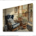 thumbnail image 1 of Designart "Vibrant Serape Blue and Beige Mexican Art" Mexican Print on Natural Pine Wood, 1 of 5