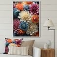 thumbnail image 1 of Designart "Vibrant Spectrum Of Mums In Bloom I" Mums Floater Framed Canvas Prints, 1 of 5