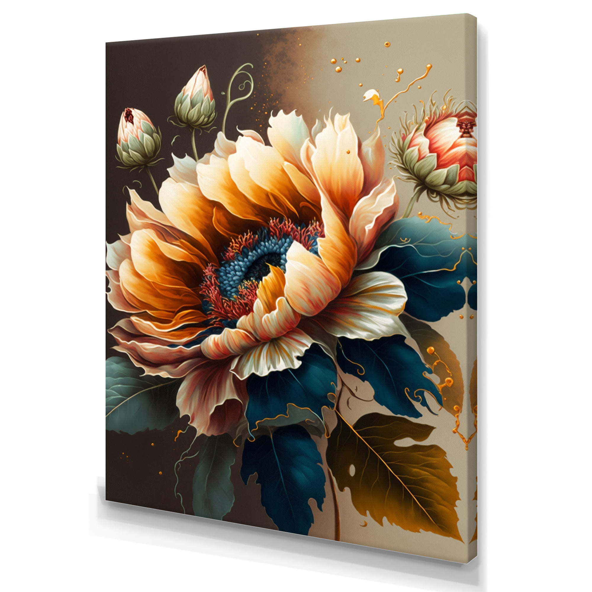 Designart Vibrant Sunflower I Canvas Wall Art