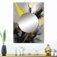 thumbnail image 1 of Designart "Vibrant Swirls Yellow and Grey II" Modern Geometric Mirror Wall Decor - Modern Yellow Abstract Mirror Wall Art For Entryway - 32" x 24" Inch, 1 of 5