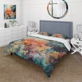 thumbnail image 1 of Designart "Vibrant Underwater Coral Reef I" Modern Landscape Beach Bedding Covert Set - Modern Beach Orange Landscapes Bed Set With 2 Shams, 1 of 6