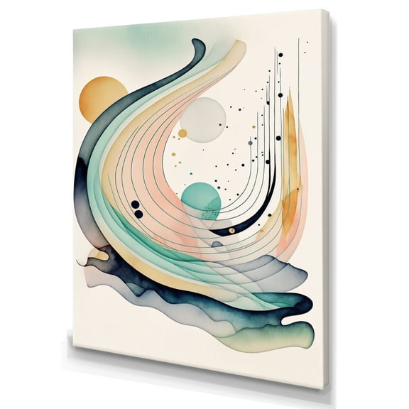 Designart Vibrant Watercolor Movement I Canvas Wall Art