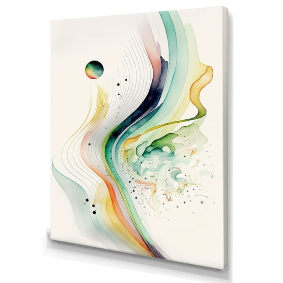 Designart Vibrant Watercolor Movement II Canvas Wall Art
