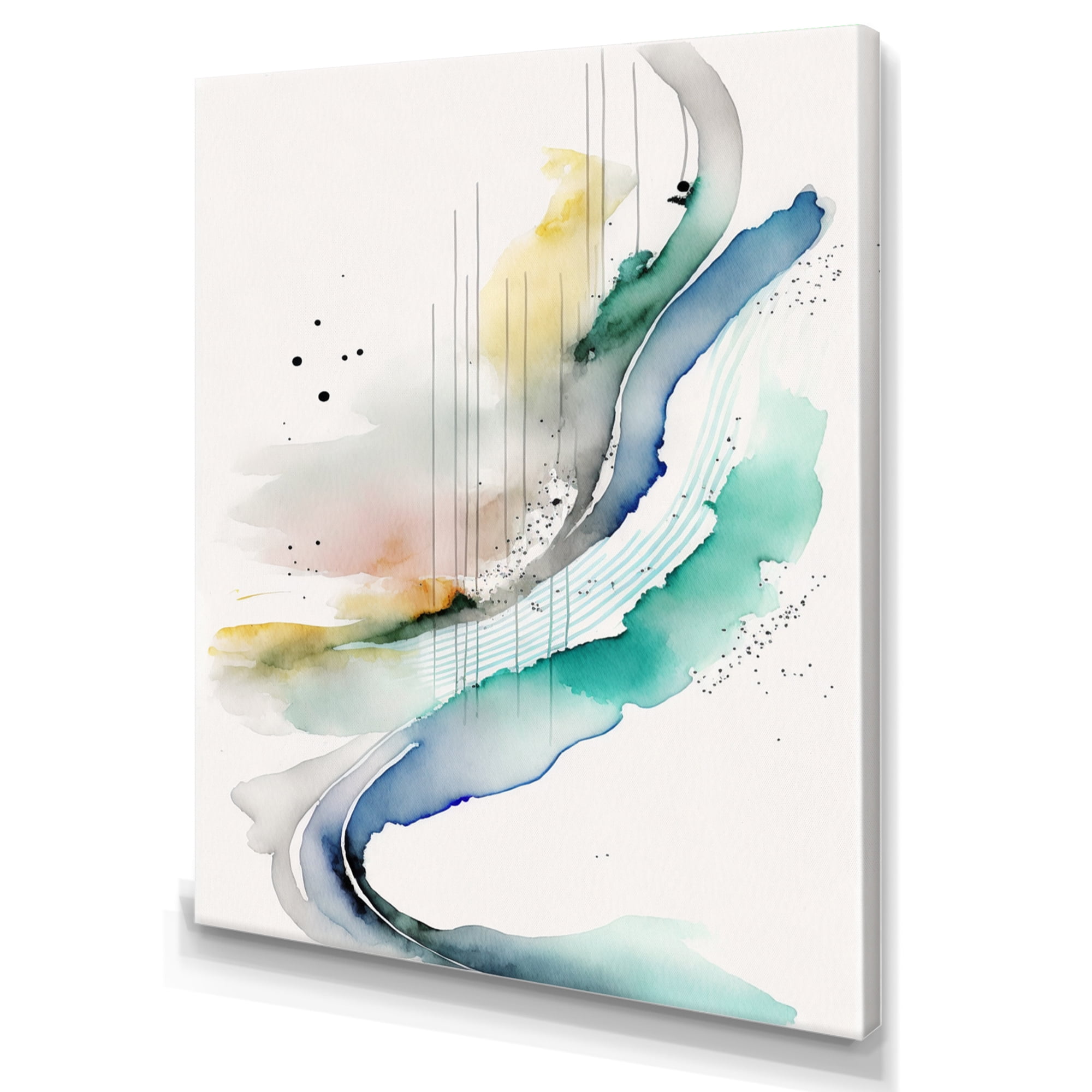 Designart Vibrant Watercolor Movement III Canvas Wall Art