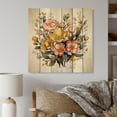 thumbnail image 1 of Designart "Vibrant Yellow Minimalism in a Bouquet I" Floral Print on Natural Pine Wood, 1 of 5