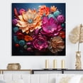 thumbnail image 1 of Designart "Vibrantly Colorful Blooms" Pop Art Canvas Prints, 1 of 7