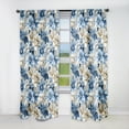 thumbnail image 1 of Designart "Victorian Coastal Tranquility: Classic Pattern VIII" Floral Blackout Curtain Panels, 1 of 4