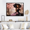 thumbnail image 1 of Designart "Victorian Woman with Umbrella in Pink and Black IV" Fashion Framed Wall Art - Glam Pink Woman Victorian Entryway Framed Wall Art, 1 of 6