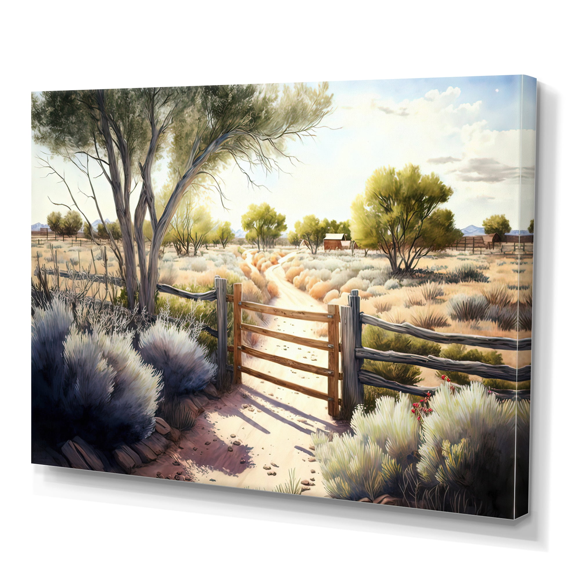 Designart View Of The Pasture IV Canvas Wall Art