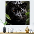 thumbnail image 1 of Designart "Vigilant Panther In Monochrome I" Animals Panther Wall Art Prints, 1 of 7