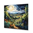thumbnail image 1 of Designart "Vines In Countryside Summer painting I" Landscapes Metal Wall Decor, 1 of 1