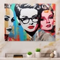 thumbnail image 1 of Designart "Vintage 1950s-Style Woman Portrait II" Celebrity Metal Wall Decor, 1 of 5