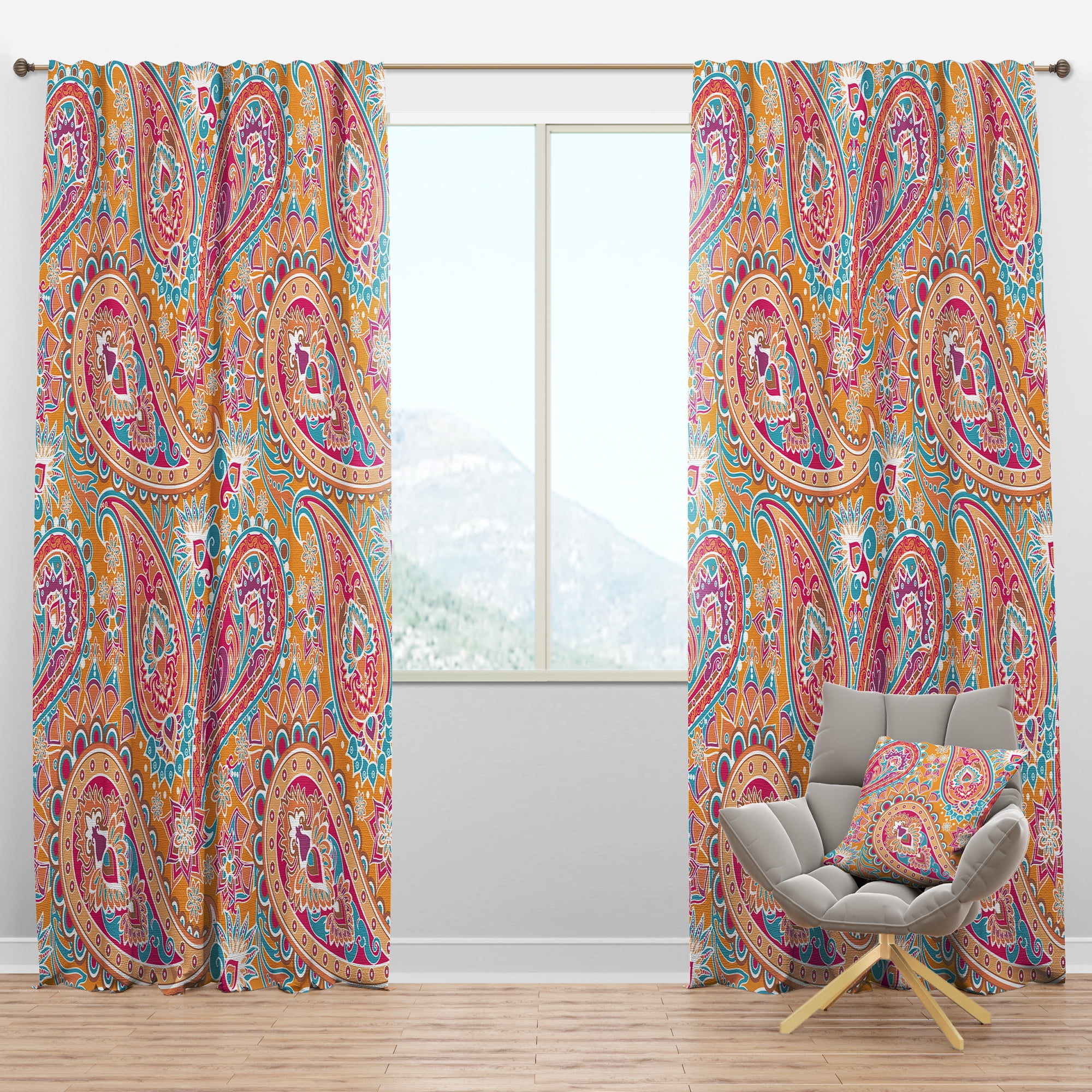 Designart Vintage Blackout Curtain